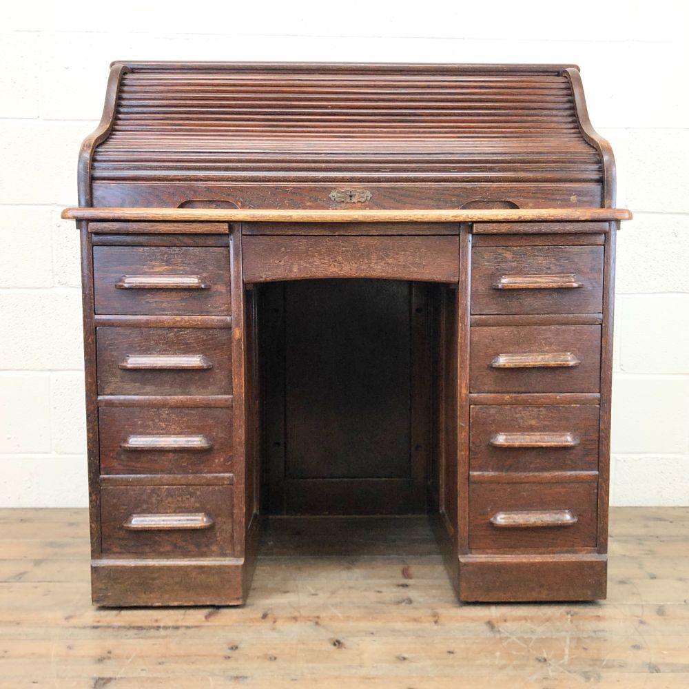 antique roll top bureau