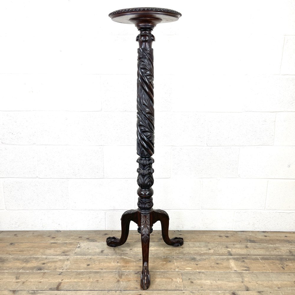 antique mahogany torchere