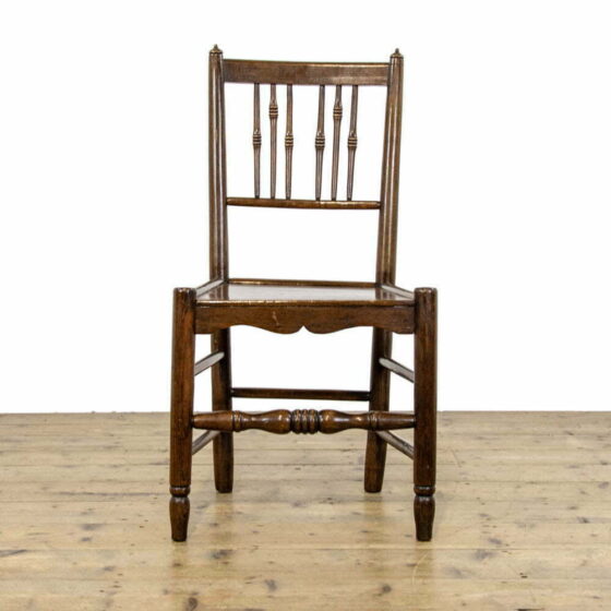 M-4041a Pair of Antique Elm Farmhouse Occasional Chairs Penderyn Antiques (4)