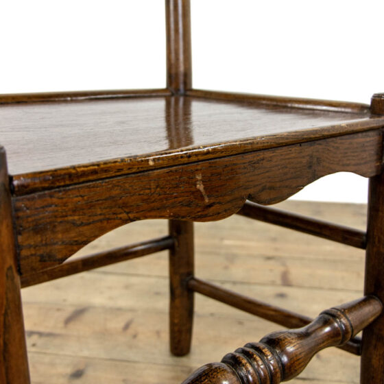 M-4041a Pair of Antique Elm Farmhouse Occasional Chairs Penderyn Antiques (9)