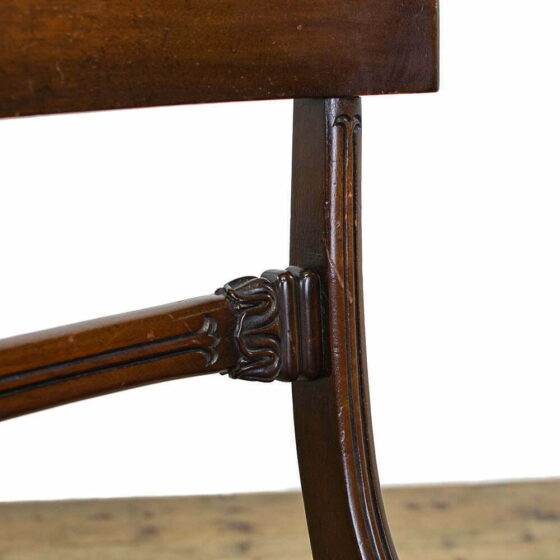M-4675 Set of Eight Mahogany Regency Dining Chairs Penderyn Antiques (15)