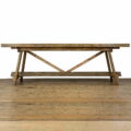 M-4774 Large French Farmhouse Style Pine Dining Table Penderyn Antiques (7)