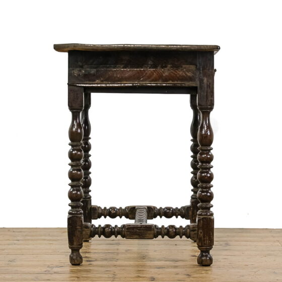 M-4980 Antique Oak Bobbin Side Table Penderyn Antiques (3)
