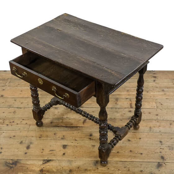 M-4980 Antique Oak Bobbin Side Table Penderyn Antiques (6)