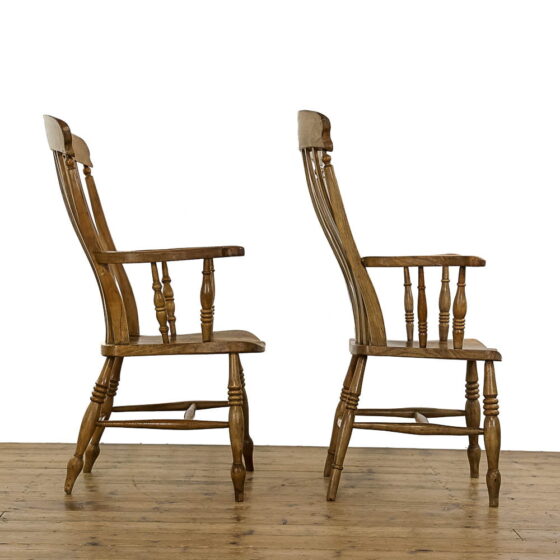 M-4997 & M-4998 Two Similar Antique Windsor Armchairs Penderyn Antiques (4)
