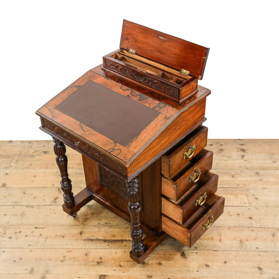 M-5072 Antique Victorian Rosewood Davenport Desk Penderyn Antiques (7)