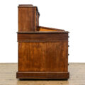 M-5033 Large Antique Oak Sloped Twin Pedestal Desk Penderyn Antiques (4)