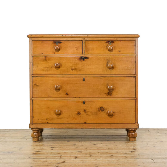 M-5101 Antique Victorian Pine Chest of Drawers Penderyn Antiques (2)