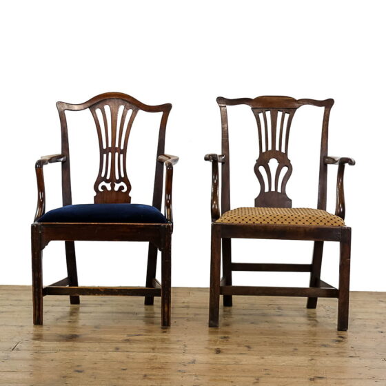 M-4930 & M-5118 Duo of Upholstered Armchairs Penderyn Antiques (5)