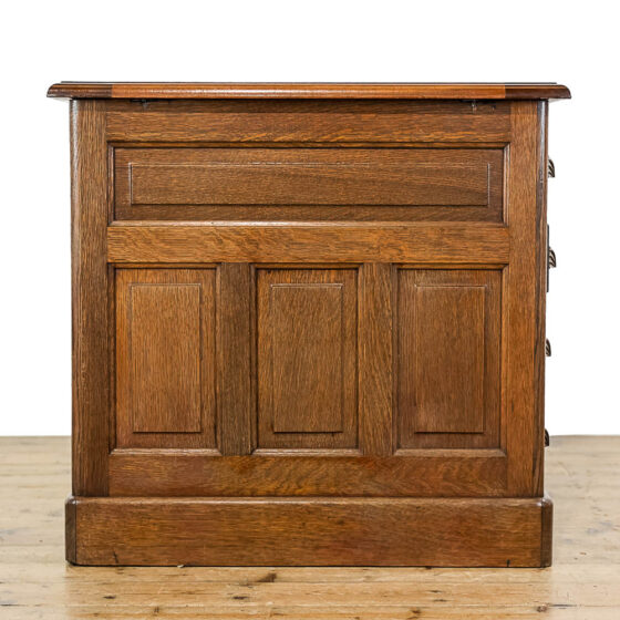 M-5203 Antique Early 20th Century Oak Pedestal Desk Penderyn Antiques (3)
