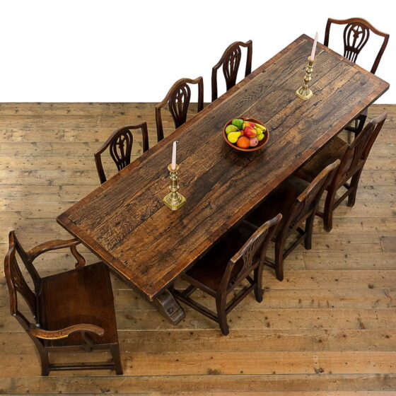 M-5227 Antique 17th Century Style Oak Refectory Table Penderyn Antiques (2)