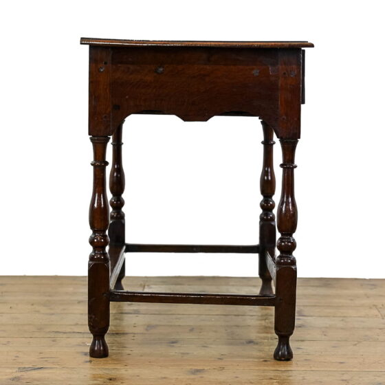 M-5241 Antique Early 18th Century Oak Lowboy Side Table Penderyn Antiques (3)