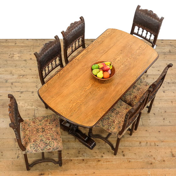 M-5277 Antique Early 20th Century Oak Refectory Table Penderyn Antiques (2)