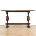 M-5277 Antique Early 20th Century Oak Refectory Table Penderyn Antiques (4)