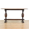 M-5277 Antique Early 20th Century Oak Refectory Table Penderyn Antiques (6)