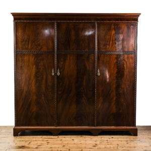 M-3231 Large Antique Early 20th Century Mahogany Wardrobe Penderyn Antiques (1)