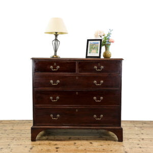 M-5361 Antique George III Mahogany Chest of Drawers Penderyn Antiques (1)