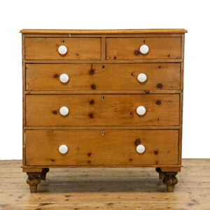 M-5374 Antique Victorian Pine Chest of Drawers Penderyn Antiques (2)