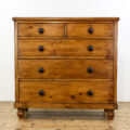 M-5376 Antique Victorian Stained Pine Chest of Drawers Penderyn Antiqes (1)