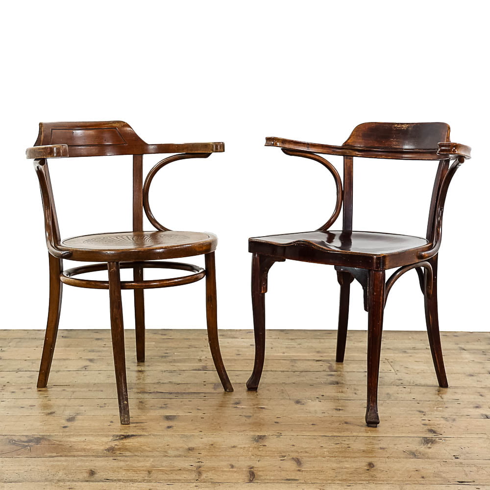 Two Early 20th Century Bentwood Armchairs