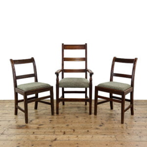M-5415 Set of Three Antique Victorian Upholstered Country Chairs Penderyn Antiques (1)