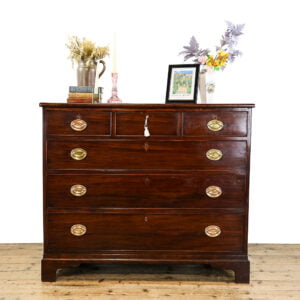 M-S016 Antique George lll Mahogany Chest of Drawers Penderyn Antiques (1)