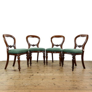 M-5419 Set of Four Victorian Mahogany Balloon Back Dining Chairs Penderyn Antiques 1