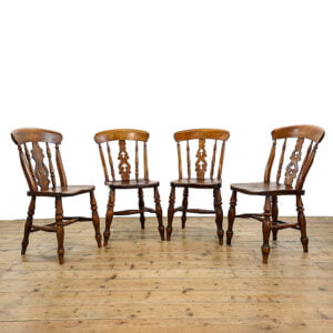 M-5473 Set of Four Antique Victorian Kitchen Chairs Penderyn Antiques (1)