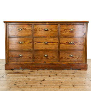 M-5498 Large Reclaimed Pine Bank of Drawers Penderyn Antiques (2)